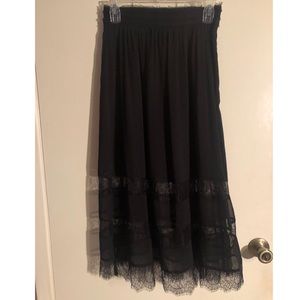 H&M Black Long Skirt